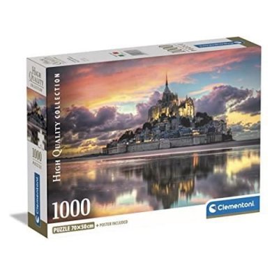CLEMENTONI Puzzle Compact  Le magnifique Mont Saint-Michel 1000 pi&egrave;ces