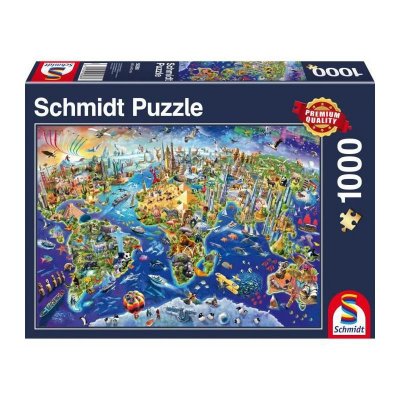SCHMIDT SPIELE Puzzle D,couvre notre monde, 1000 pcs 