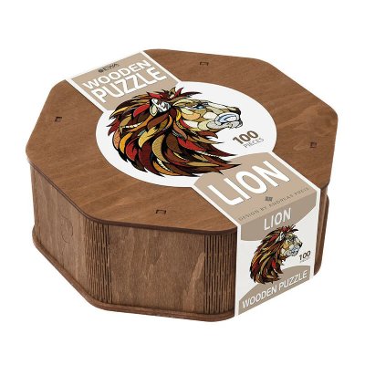  Puzzle en bois - Lion - 21 x 28 cm - 100 pcs - EWA - couleur variant