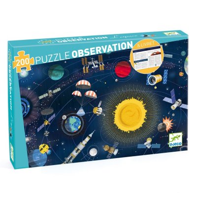 DJECO Puzzle enfant 200 pi&egrave;ces  Observation Espace 