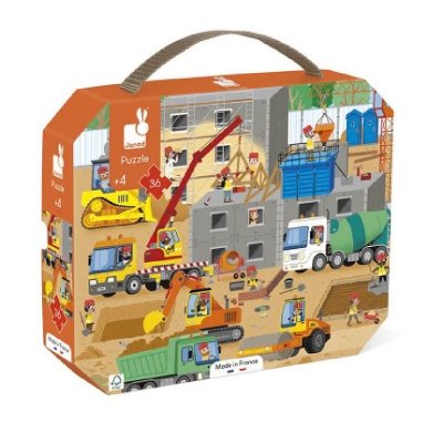 JANOD Puzzle enfant 36 pi&egrave;ces  Chantier 