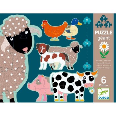 DJECO Puzzle maxi g&eacute;ant Honor&eacute; & ses amis