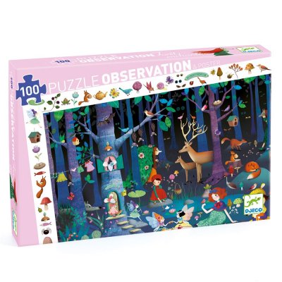 DJECO Puzzle observation 100pcs +5y la for&ecirc;t