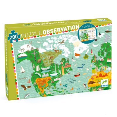 DJECO Puzzle Observation 200p Tour du monde 