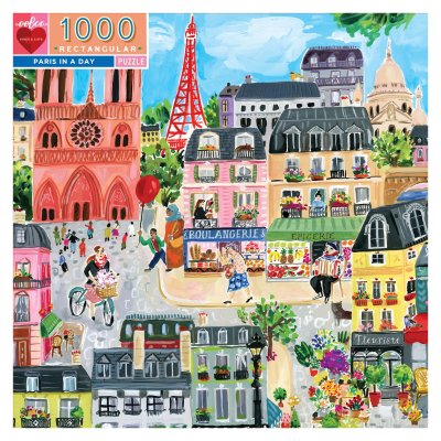 Puzzle Paris in a day 1 000 pi&egrave;ces Multicolore eeBoo