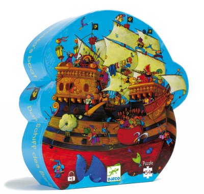 DJECO Puzzle silhouette +5y 54pcs le bateau