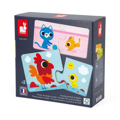 JANOD Puzzles 24 pi&egrave;ces  Parents et B&eacute;b&eacute;s
