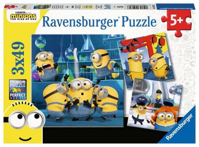 RAVENSBURGER Puzzles 3 x 49 pi&egrave;ces  Dr&ocirc;les de Minions 2