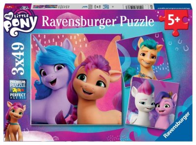 RAVENSBURGER Puzzles 3x49 p - magnifiques poneys / my little pony