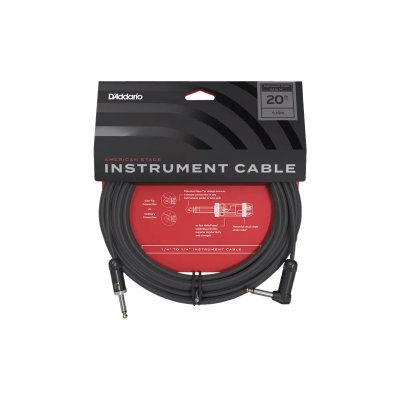 D ADDARIO AND CO PW-AMSGRA-20 - C&acirc;ble instrument American Stage, &agrave; angle droit, 6 m&egrave;tres