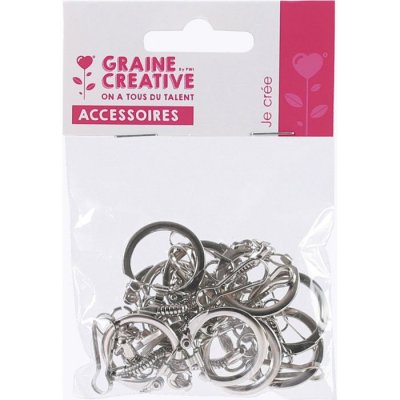 PW INTERNATIONAL PWI 24750 Porte-cl&eacute;s Mousqueton Sachet 10 Unit&eacute;s Couleurs Assorties