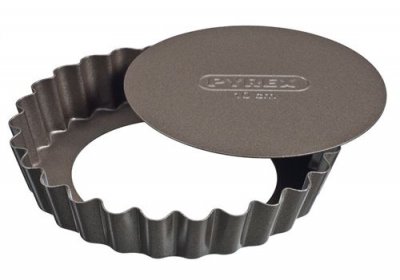 PYREX  - Asimetria - Set de 4 Tartelettes en M&eacute;tal Anti-Adh&eacute;sif &Oslash; 10 cm