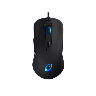 QPAD  DX-5 - Souris - pour droitiers - laser - 7 boutons - filaire - USB - noir 