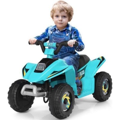 COSTWAY Quad buggy electrique pour enfant 6 v 4,5 km-h max voiture pour enfants de 3 ans+ bleu