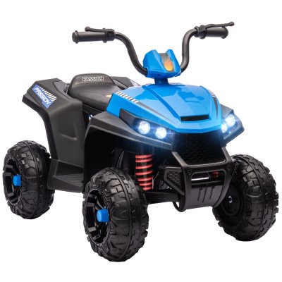 AIYAPLAY Quad &eacute;lectrique enfant 2 moteurs 12v 5 kmh max. Marche av ar nombreux effets bleu 