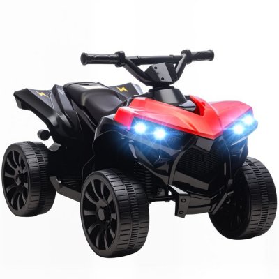 AIYAPLAY Quad &Eacute;lectrique Enfant 6v 3km/H Max. Phares Led Effet Sonore Marche Av Ar Rouge