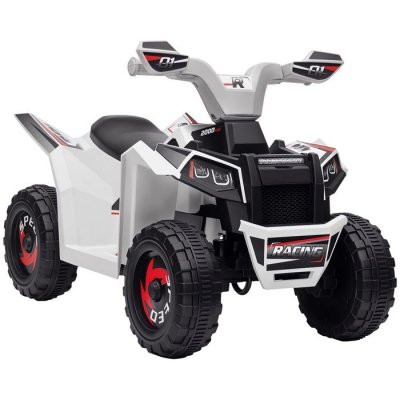HOMCOM Quad &eacute;lectrique enfant V. max. 2,5 Km/h 6 V blanc 