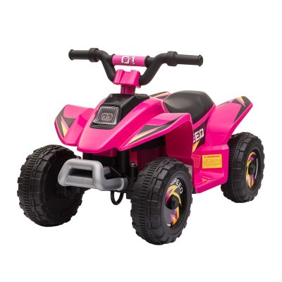 HOMCOM Quad &eacute;lectrique enfant - voiture &eacute;lectrique enfant - marche AV, AR - 6 V, V. max. 4,6 Km/h - rose