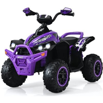 COSTWAY Quad Electrique pour Enfants 12V7Ah -  - Violet - 3-4 km/h - 35kg