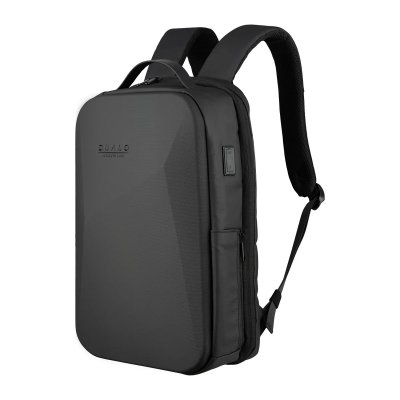 GENERIQUE Qualo Sac &agrave; Dos avec Ports USB-A / USB-C Imperm&eacute;able Fermeture &Eacute;clair Anti-vol Noir