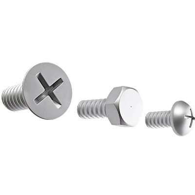 Qualy Design - Pat&egrave;res vis Screw collection (Lot de 3) Argent