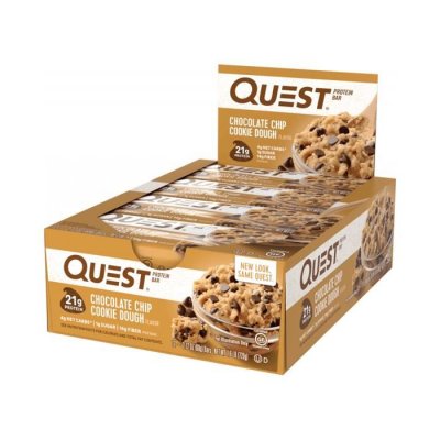 QUEST NUTRITION Quest Bar P&acirc;te &agrave; cookie P&eacute;pites de chocolat (12 x 60 g)