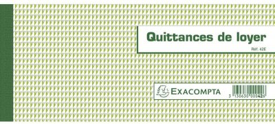 EXACOMPTA Quittances De Loyer 100x160mm - Carnet De 50