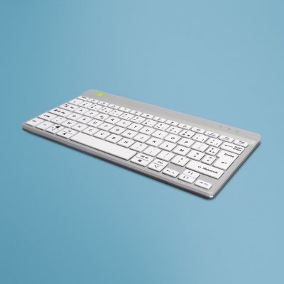 R GO TOOLS R-Go Compact Break - Clavier - sans fil - Bluetooth 5.0 - AZERTY - Fran&ccedil;ais - blanc