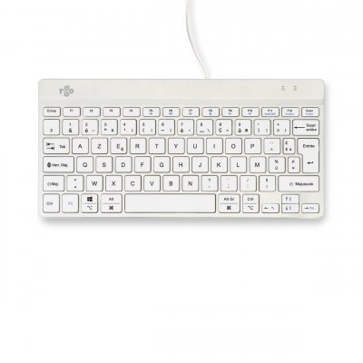 R GO TOOLS R-Go Tools Compact Break R-Go clavier AZERTY (FR), filaire, blanc - Neuf