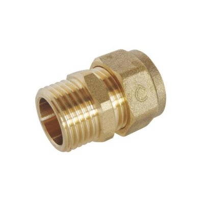 SOMATHERM FOR YOU Raccord droit m&acirc;le PER &agrave; compression &Oslash;16 - M&acirc;le 15/21 (1/2"")