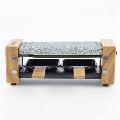 H.KOENIG Raclette  WOD2 et Pierre &agrave; cuire 350 W Gris et Beige 