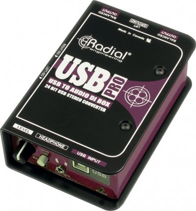RADIAL  USB-Pro bo&icirc;tier de direct st&eacute;r&eacute;o