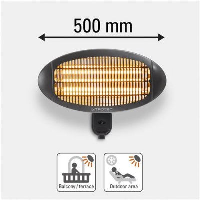 TROTEC Radiant infrarouge &eacute;lectrique IR 2000 S pour l'ext&eacute;rieur