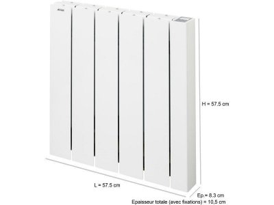 ACOVA Radiateur &eacute;lectrique connect&eacute; &agrave; inertie fluide 1000 W Alcantara