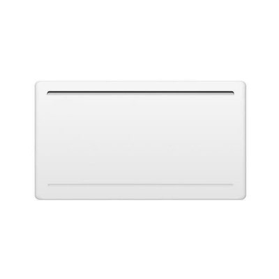 OCEANIC Radiateur &eacute;lectrique fixe &agrave; inertie s&egrave;che c&eacute;ramique 1500W  Rubis - Design galb&eacute; - Blanc - NF