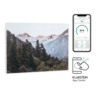 KLARSTEIN Radiateur infrarouge connect&eacute;  Wonderwall Air Art Smart - 80 x 60cm - 500W - Graphique