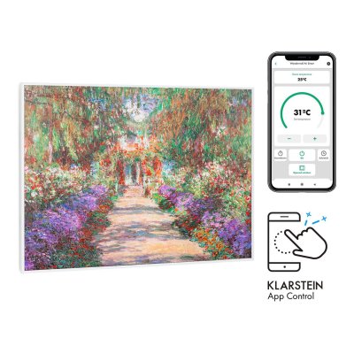 KLARSTEIN Radiateur infrarouge -  wonderwall air art smart - connect&eacute; - 80 x 60 cm -500w