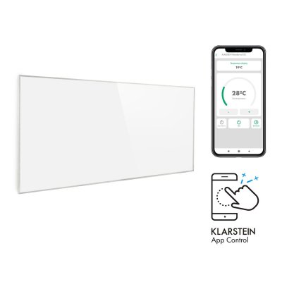 KLARSTEIN Radiateur infrarouge - Wonderwall Smart - Panneau chauffant - 60x120cm - 720W - WiFi - IP24 - Blanc