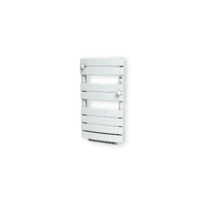 CARRERA Radiateur s&egrave;che-serviette 750W + soufflerie 1000W - Cintr&eacute; &agrave; lames plates