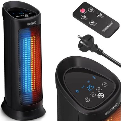 MONZANA Radiateur soufflant MZKH2200 noir 2000W 4 modes 15-40&deg;C