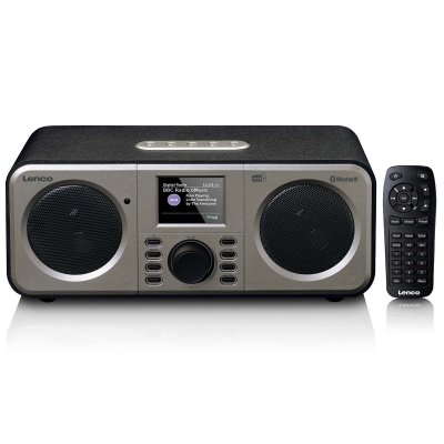 LENCO Radio DAB+/FM st&eacute;r&eacute;o avec Bluetooth&reg;  DAR-030BK Noir-Argent