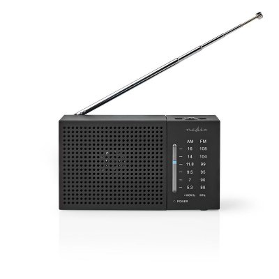 NEDIS Radio fm/am 1,5 w format de poche noire