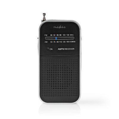 NEDIS Radio FM  RDFM1110SI Aluminium / Noir