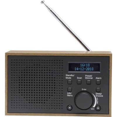 DENVER Radio num&eacute;rique Dab+ et FM  DAB-46 Gris fonc&eacute;