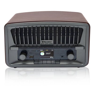 ROADSTAR Radio Num&eacute;rique Portable Vintage DAB+/FM Bluetooth USB, St&eacute;r&eacute;o, Double R&eacute;veil,, HRA-270D+BT, , Bois