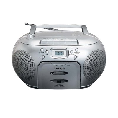 LENCO Radio portable avec Lecteur CD et FM st&eacute;r&eacute;o  SCD-420SI Argent 