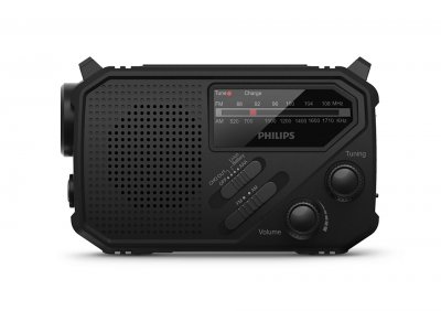 Radio portable Philips avec lampe torche Noir 