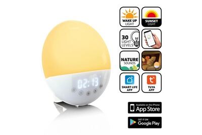 LENCO Radio-r&eacute;veil SMART avec r&eacute;veil simulateur d'aube - multi-couleurs