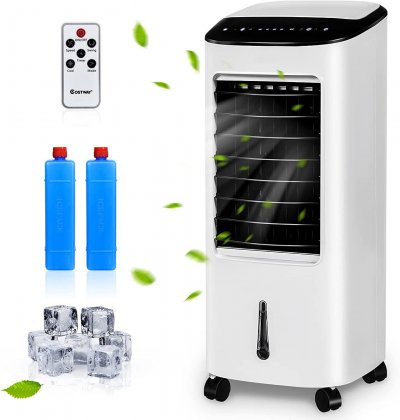 COSTWAY Rafra&icirc;chisseur d'air 3 en 1  65W Blanc