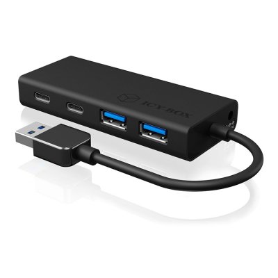 ICY BOX Raidsonic Ib-hub1426-u3 4 Port Usb Hub Noir